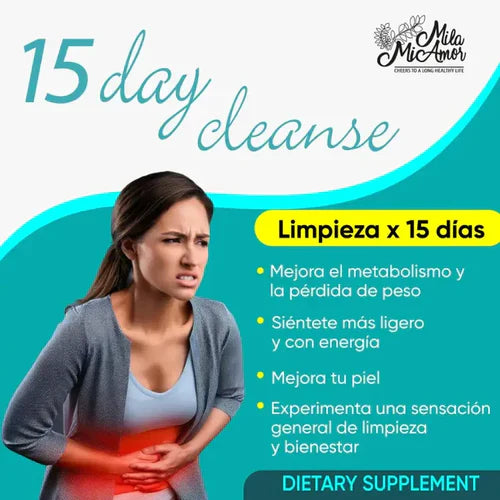 2X1- 15 DAYS CLEANSE® LIMPIEZA NATURAL DEL COLÓN (PRODUCTO ORIGINAL) 50% OFF🔥